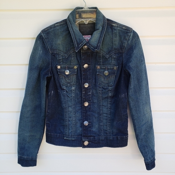 TRUE Religion Jimmy Jean Jacket Women’s XS - Picture 8 of 14
